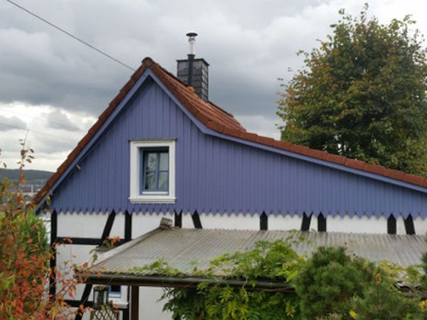 Holzfassade Giebel (nachher) – Malerfachbetrieb Bonk, Bochum